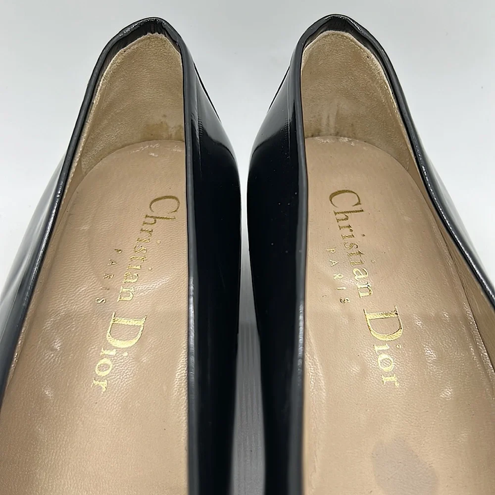 Christian Dior Authentic Black Leather Buckle Loafer Dress Shoes **Sz 36/Sz 6** - Picture 4 of 10